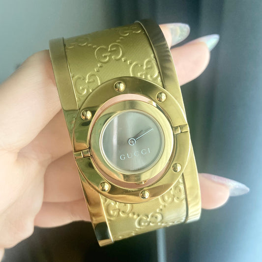 GUCCI 112 Twirl Gold Tone