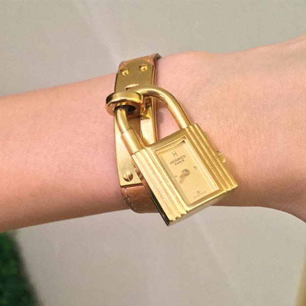 HERMES KELLY Gold Tone Dial